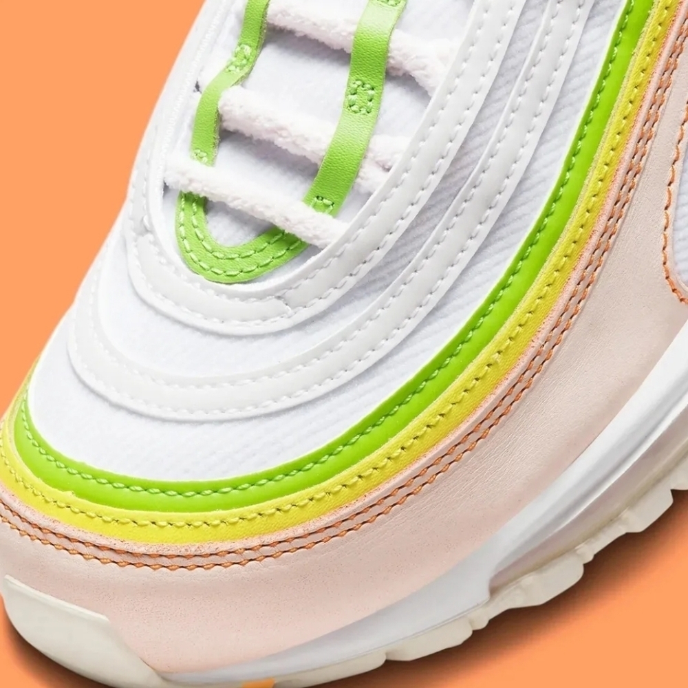 Nike Air Max 97 Feel Love White Pearl Pink Green Women's 8 NEW FD0870-100 - Picture 6 of 10